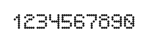 5×7数字点阵字体 ddN57AA0983