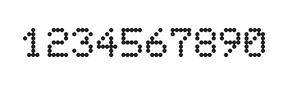 5×7数字点阵字体 ddN57AA0986
