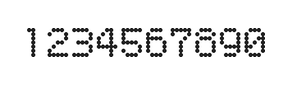 5×7数字点阵字体 ddN57AA0988