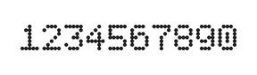5×7数字点阵字体 ddN57AA0998