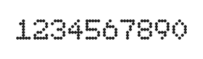 5×7数字点阵字体 ddN57AA1003