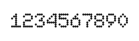 5×7数字点阵字体 ddN57AA1004