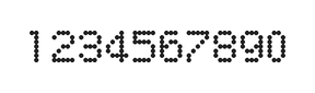 5×7数字点阵字体 ddN57AA1007