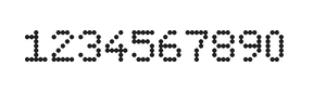 5×7数字点阵字体 ddN57AA1008