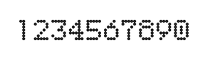 5×7数字点阵字体 ddN57AA1012