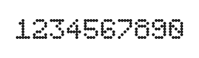5×7数字点阵字体 ddN57AA1014