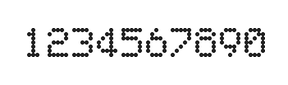 5×7数字点阵字体 ddN57AA1017