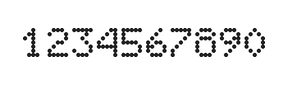 5×7数字点阵字体 ddN57AA1019