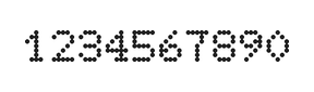 5×7数字点阵字体 ddN57AA1020