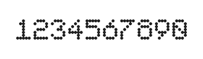 5×7数字点阵字体 ddN57AA1022