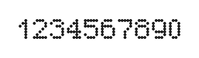 5×7数字点阵字体 ddN57AA1023