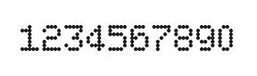5×7数字点阵字体 ddN57AA1026