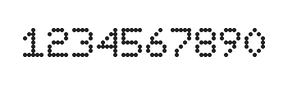 5×7数字点阵字体 ddN57AA1029