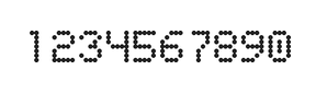 5×7数字点阵字体 ddN57AA1031