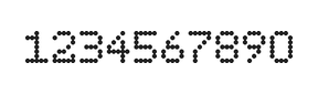 5×7数字点阵字体 ddN57AA1033