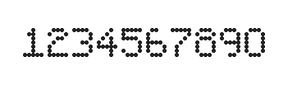 5×7数字点阵字体 ddN57AA1034