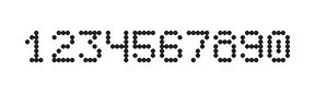 5×7数字点阵字体 ddN57AA1035