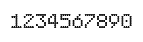 5×7数字点阵字体 ddN57AA1036