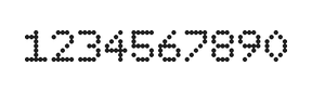 5×7数字点阵字体 ddN57AA1037