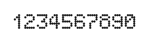 5×7数字点阵字体 ddN57AA1038