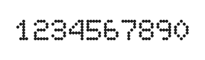 5×7数字点阵字体 ddN57AA1039