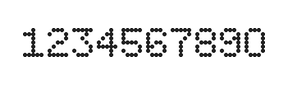 5×7数字点阵字体 ddN57AA1041