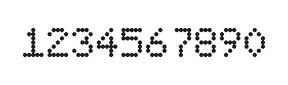 5×7数字点阵字体 ddN57AA1044