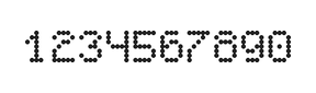 5×7数字点阵字体 ddN57AA1052