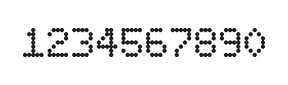 5×7数字点阵字体 ddN57AA1053