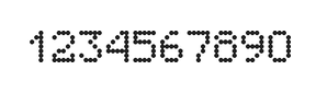 5×7数字点阵字体 ddN57AA1054