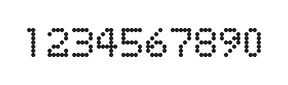 5×7数字点阵字体 ddN57AA1055