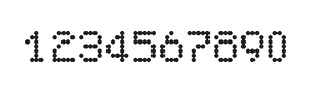 5×7数字点阵字体 ddN57AA1056