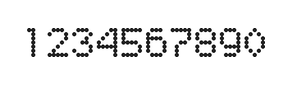 5×7数字点阵字体 ddN57AA1057