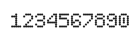 5×7数字点阵字体 ddN57AA1058