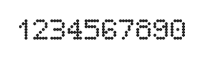 5×7数字点阵字体 ddN57AA1062