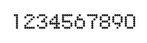 5×7数字点阵字体 ddN57AA1063