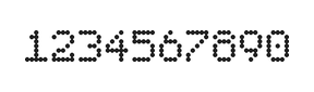 5×7数字点阵字体 ddN57AA1064
