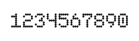 5×7数字点阵字体 ddN57AA1065