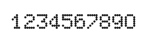 5×7数字点阵字体 ddN57AA1067