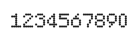 5×7数字点阵字体 ddN57AA1073
