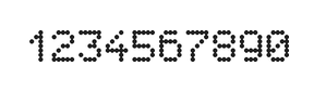 5×7数字点阵字体 ddN57AA1074