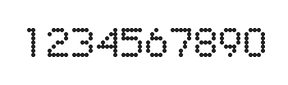 5×7数字点阵字体 ddN57AA1075