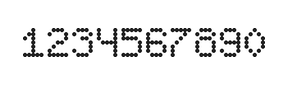 5×7数字点阵字体 ddN57AA1081