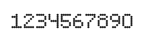 5×7数字点阵字体 ddN57AA1083