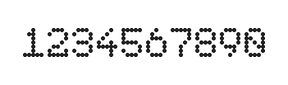 5×7数字点阵字体 ddN57AA1084