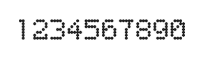 5×7数字点阵字体 ddN57AA1087