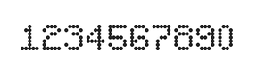 5×7数字点阵字体 ddN57AA1091