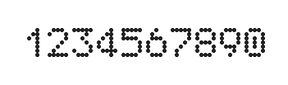 5×7数字点阵字体 ddN57AA1093