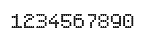 5×7数字点阵字体 ddN57AA1094
