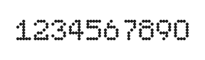 5×7数字点阵字体 ddN57AA1095